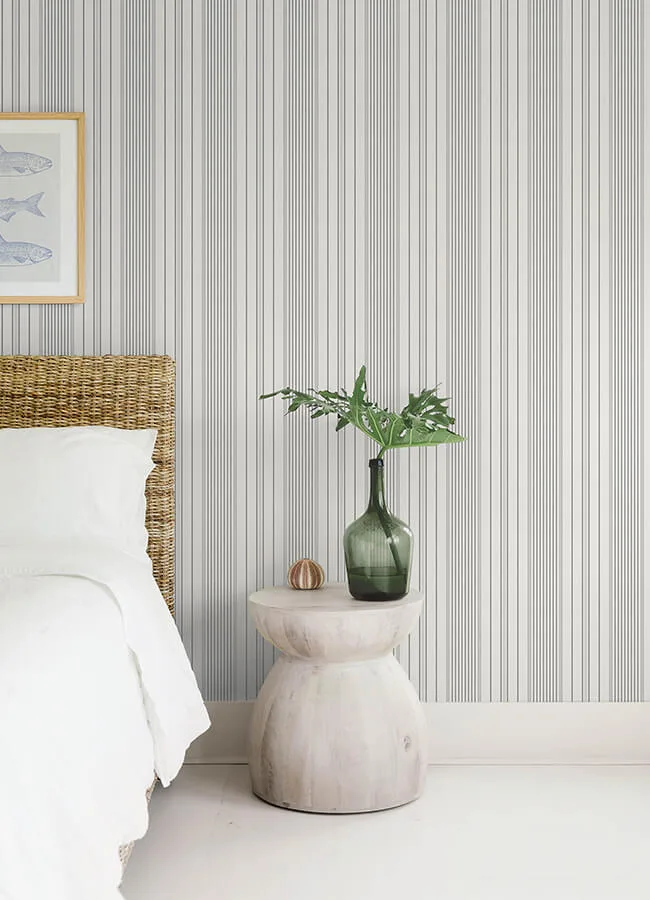 A-Street Prints Navarres Stripe - Charcoal Wallpaper | Buy Online A-Street Prints Navarres Stripe wallpaper, color Charcoal, SKU 4172-27486