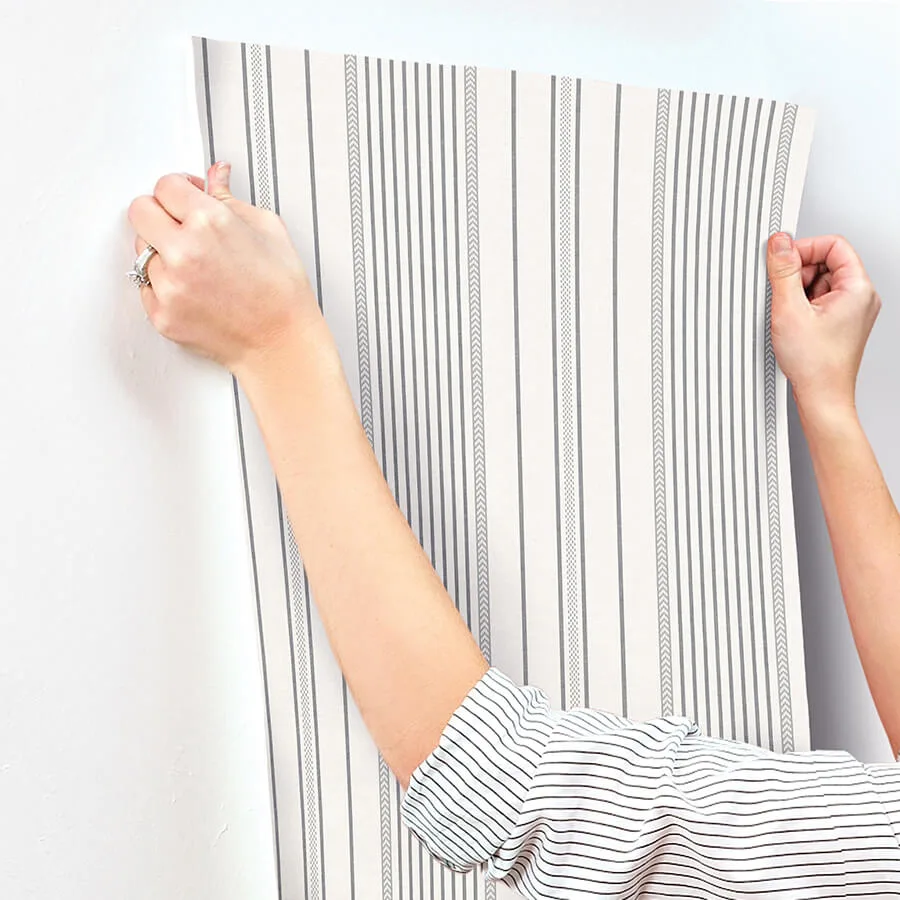 A-Street Prints Navarres Stripe - Charcoal Wallpaper | Buy Online A-Street Prints Navarres Stripe wallpaper, color Charcoal, SKU 4172-27486