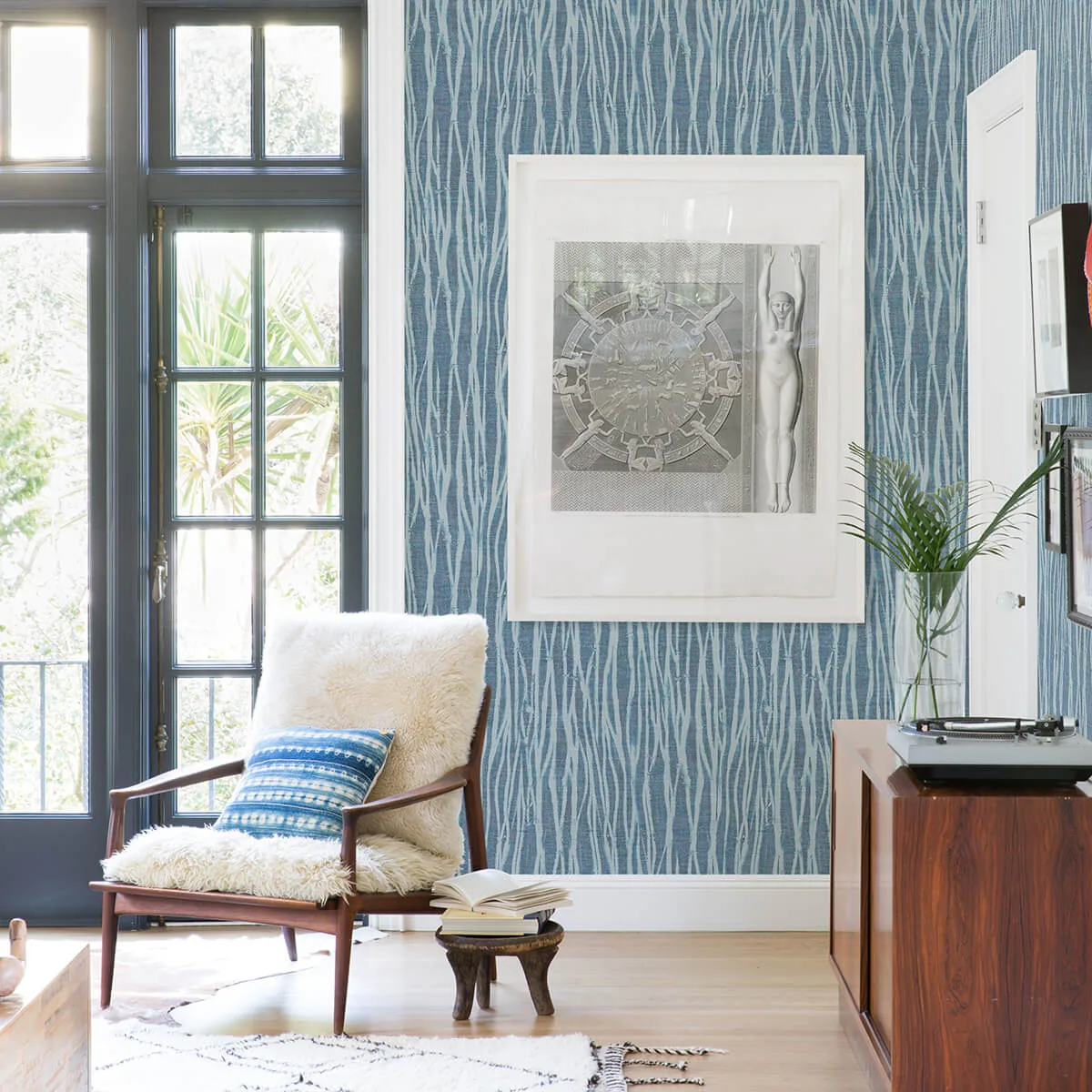 A-Street Prints Nazar wallpaper, color Indigo, SKU 2975-26248