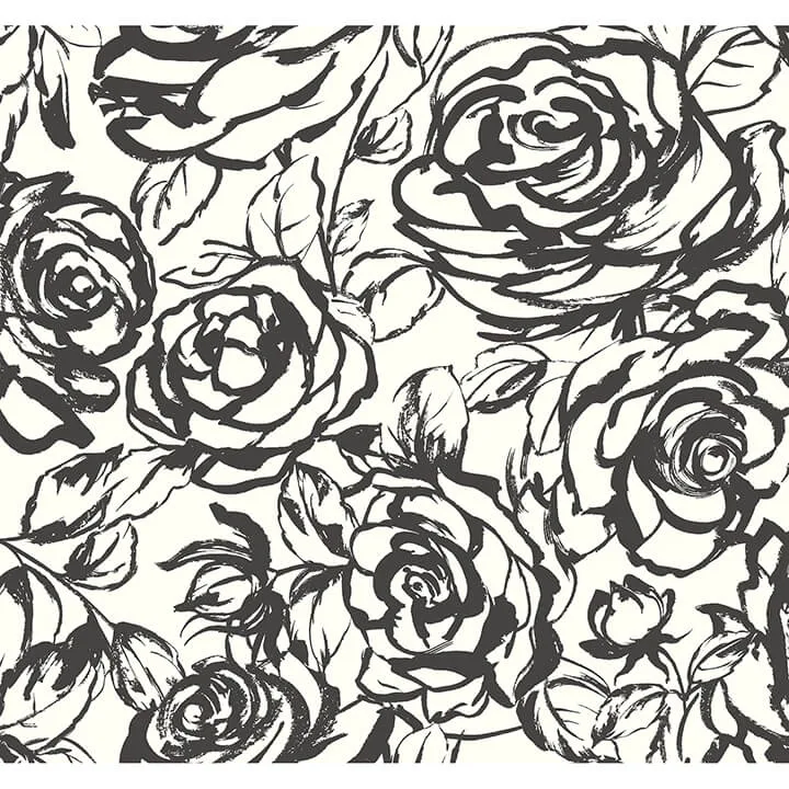 A-Street Prints Nelda wallpaper, color Black, SKU 4135-72707