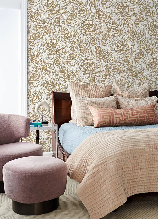 A-Street Prints Nelda wallpaper, color Gold, SKU 4135-72708