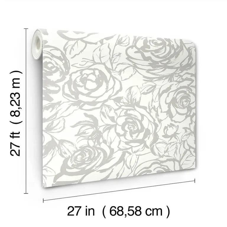 A-Street Prints Nelda wallpaper, color Silver, SKU 4135-72709