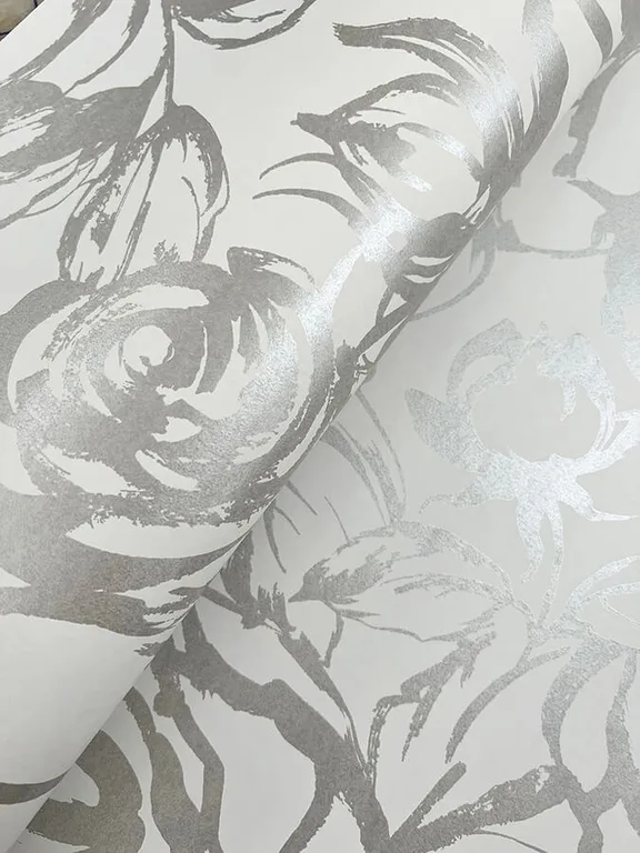 A-Street Prints Nelda wallpaper, color Silver, SKU 4135-72709