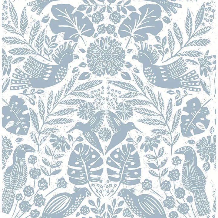 A-Street Prints Nestle wallpaper, color Blue, SKU 4122-27000
