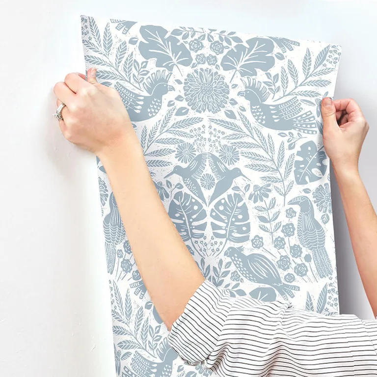 A-Street Prints Nestle wallpaper, color Blue, SKU 4122-27000