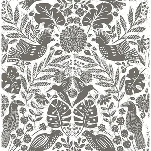A-Street Prints Nestle wallpaper, color Charcoal, SKU 4122-27004
