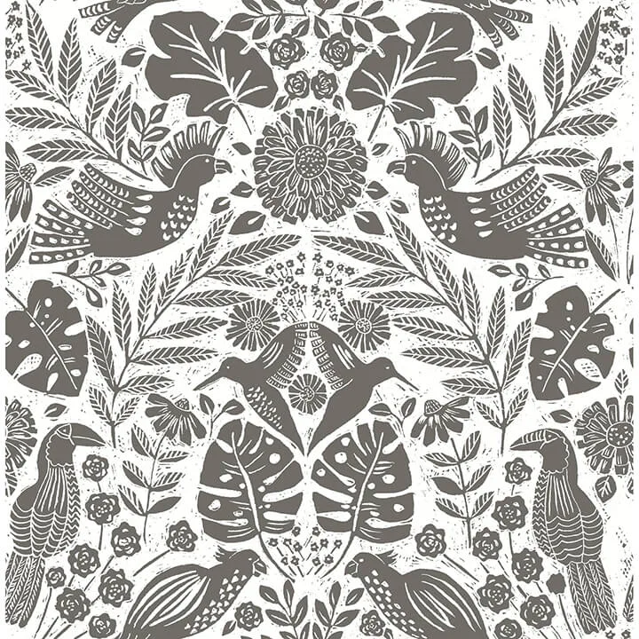 A-Street Prints Nestle wallpaper, color Charcoal, SKU 4122-27004