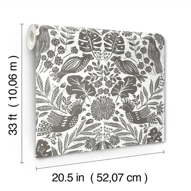 A-Street Prints Nestle wallpaper, color Charcoal, SKU 4122-27004