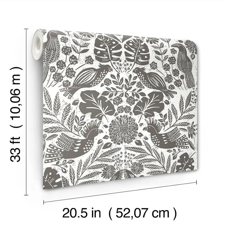 A-Street Prints Nestle - Charcoal Wallpaper | Buy Online A-Street Prints Nestle wallpaper, color Charcoal, SKU 4122-27004