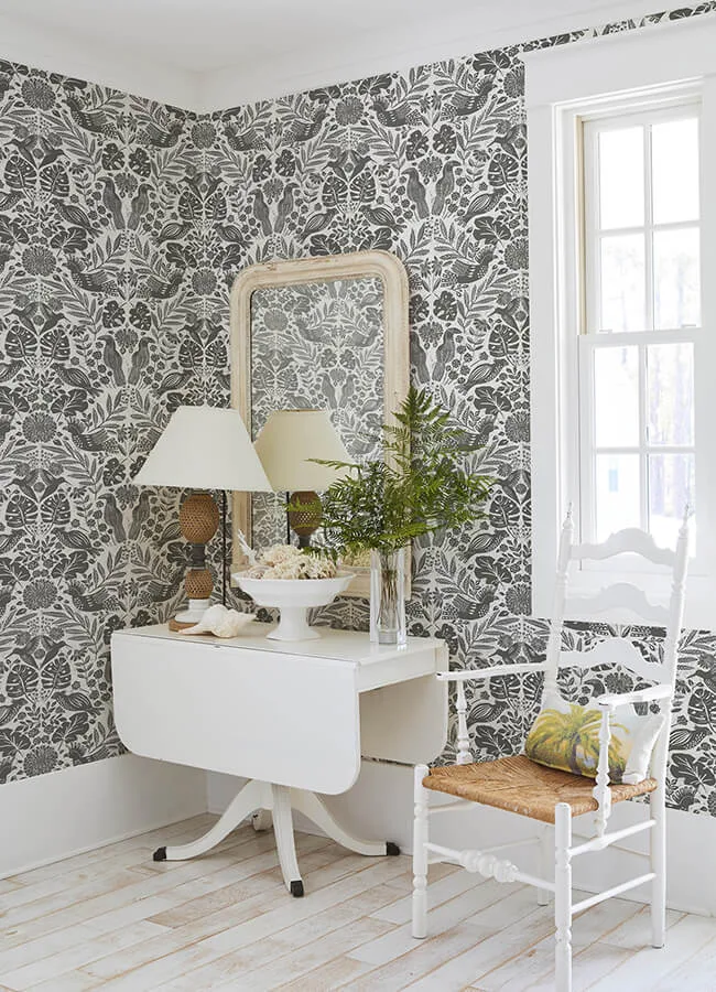 A-Street Prints Nestle - Charcoal Wallpaper | Buy Online A-Street Prints Nestle wallpaper, color Charcoal, SKU 4122-27004