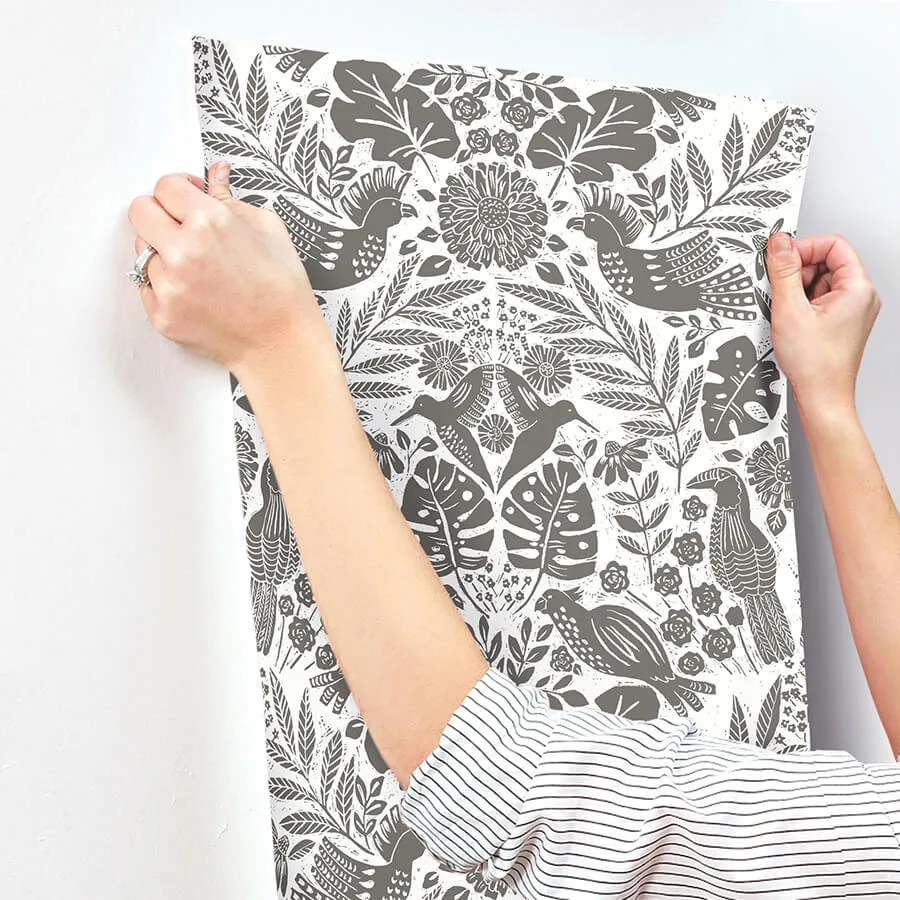 A-Street Prints Nestle - Charcoal Wallpaper | Buy Online A-Street Prints Nestle wallpaper, color Charcoal, SKU 4122-27004