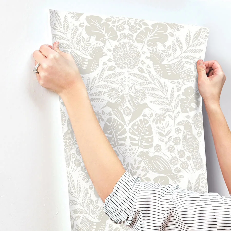 A-Street Prints Nestle wallpaper, color Dove, SKU 4122-27003