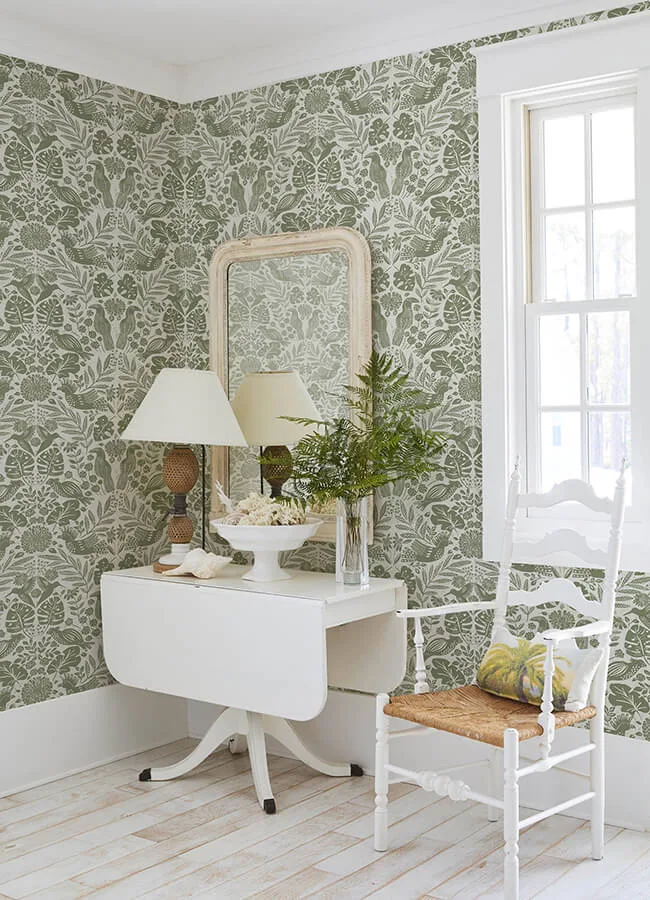 A-Street Prints Nestle - Green Wallpaper | Buy Online A-Street Prints Nestle wallpaper, color Green, SKU 4122-27005