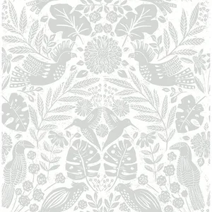 A-Street Prints Nestle wallpaper, color Light Grey, SKU 4122-27001