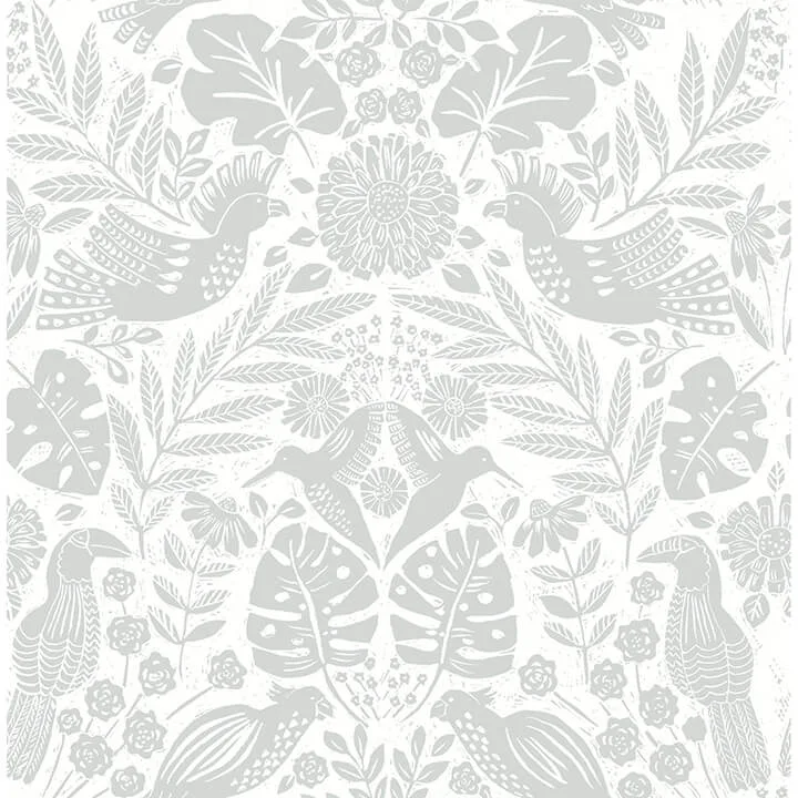 A-Street Prints Nestle wallpaper, color Light Grey, SKU 4122-27001