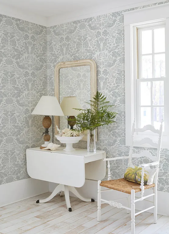 A-Street Prints Nestle wallpaper, color Light Grey, SKU 4122-27001
