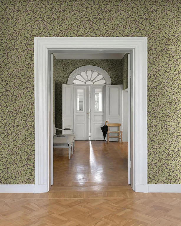 A-Street Prints Oak Tree wallpaper, color Plum, SKU 4153-82029