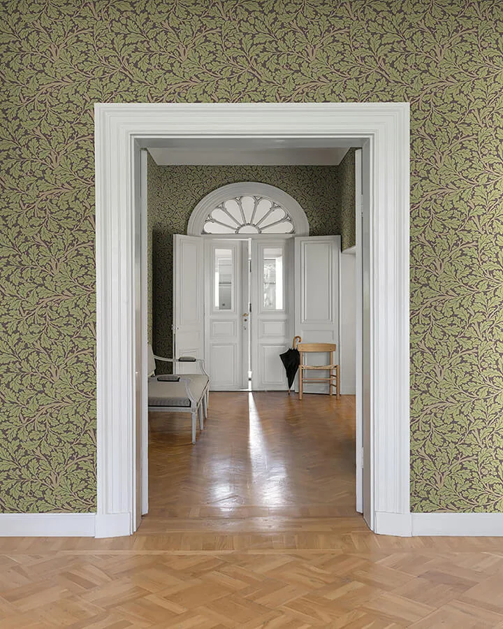 A-Street Prints Oak Tree wallpaper, color Plum, SKU 4153-82029