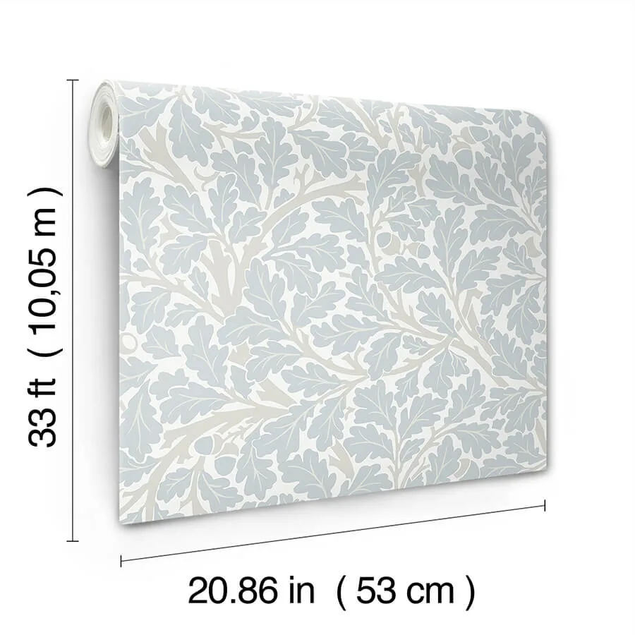 A-Street Prints Oak Tree wallpaper, color Sky Blue, SKU 4153-82031