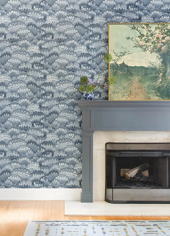 A-Street Prints Octavia - Blue Wallpaper | Buy Online A-Street Prints Octavia wallpaper, color Blue, SKU 4147-27379