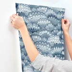 A-Street Prints Octavia - Blue Wallpaper | Buy Online A-Street Prints Octavia wallpaper, color Blue, SKU 4147-27379