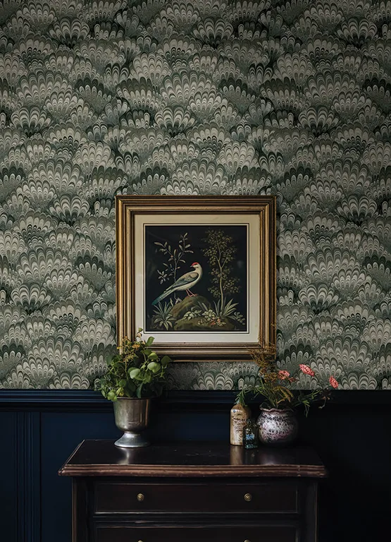 A-Street Prints Octavia wallpaper, color Dark Green, SKU 4147-27377