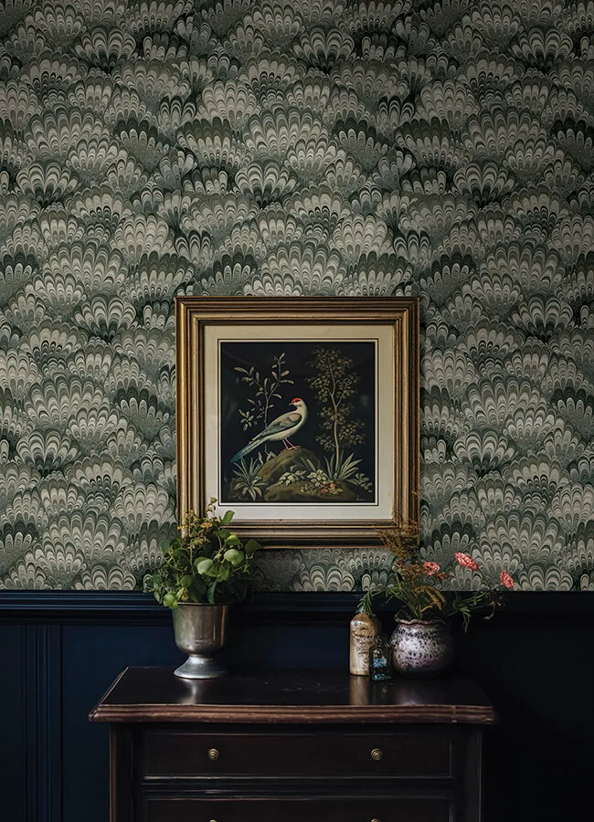 A-Street Prints Octavia wallpaper, color Dark Green, SKU 4147-27377