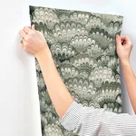 A-Street Prints Octavia wallpaper, color Dark Green, SKU 4147-27377