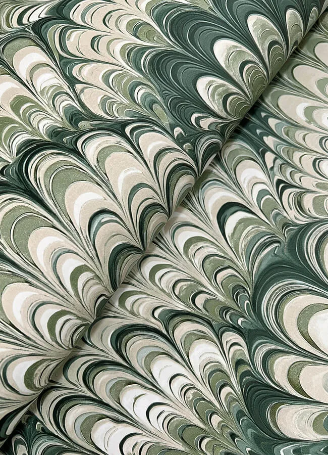 A-Street Prints Octavia wallpaper, color Dark Green, SKU 4147-27377