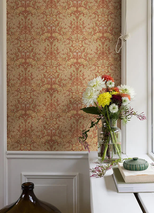 A-Street Prints Ojvind wallpaper, color Rust, SKU 4080-83114