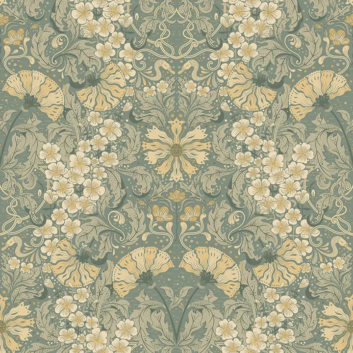 A-Street Prints Ojvind wallpaper, color Sea Green, SKU 4080-83113