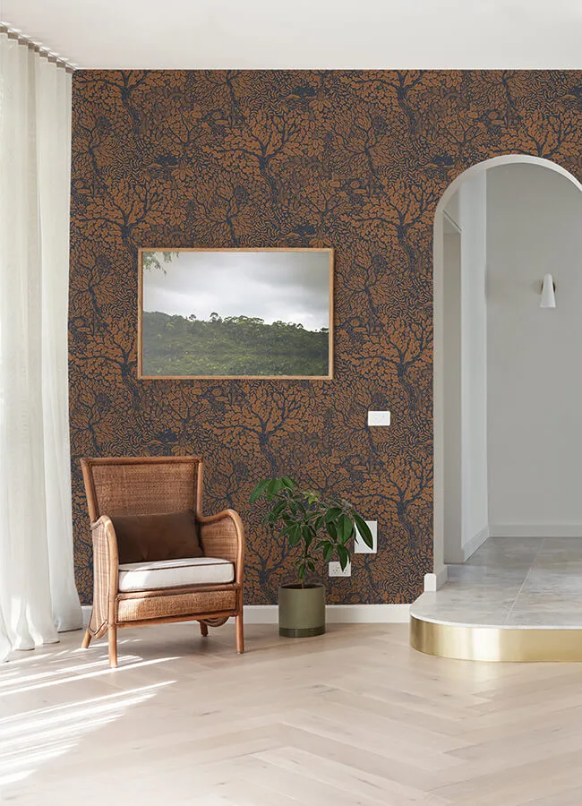 A-Street Prints Olle - Orange Wallpaper | Buy Online A-Street Prints Olle wallpaper, color Orange, SKU 4080-83106