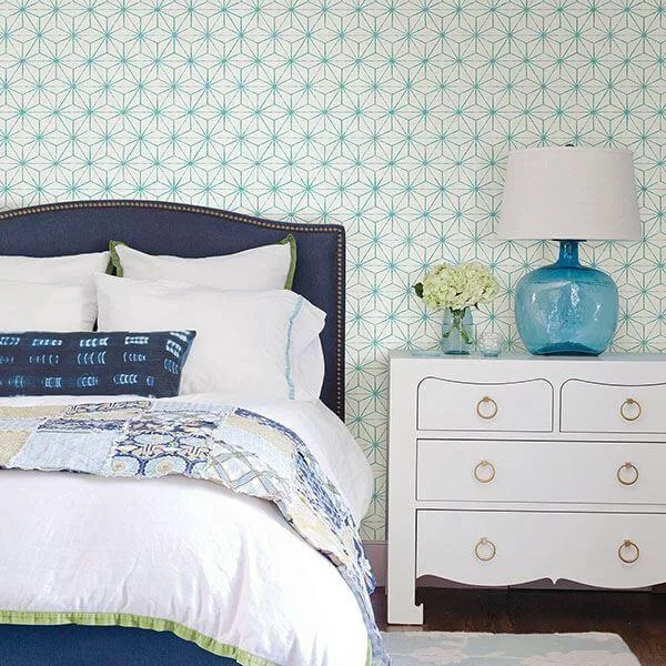 A-Street Prints Orion wallpaper, color Turquoise, SKU 2764-24311
