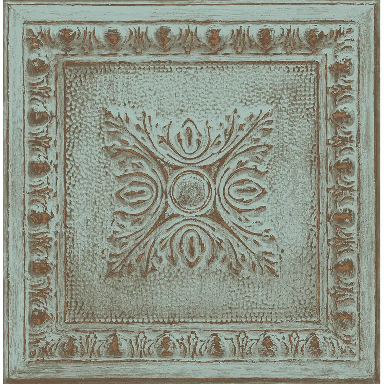 A-Street Prints Ornamental wallpaper, color Turquoise, SKU 2540-24032