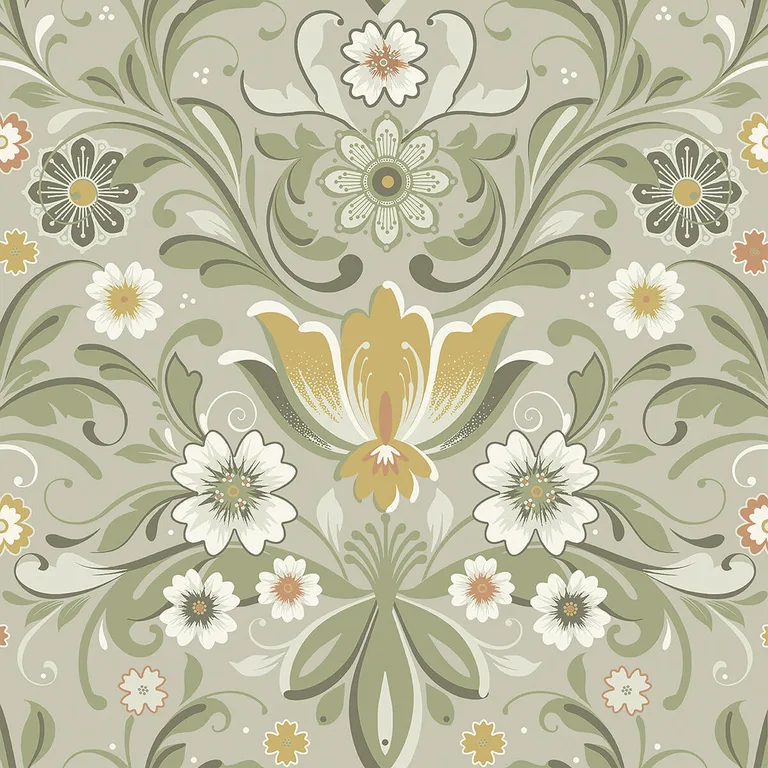 A-Street Prints Ostanskar wallpaper, color Green, SKU 2999-24113