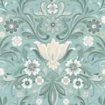 A-Street Prints Ostanskar wallpaper, color Turquoise, SKU 2999-24111