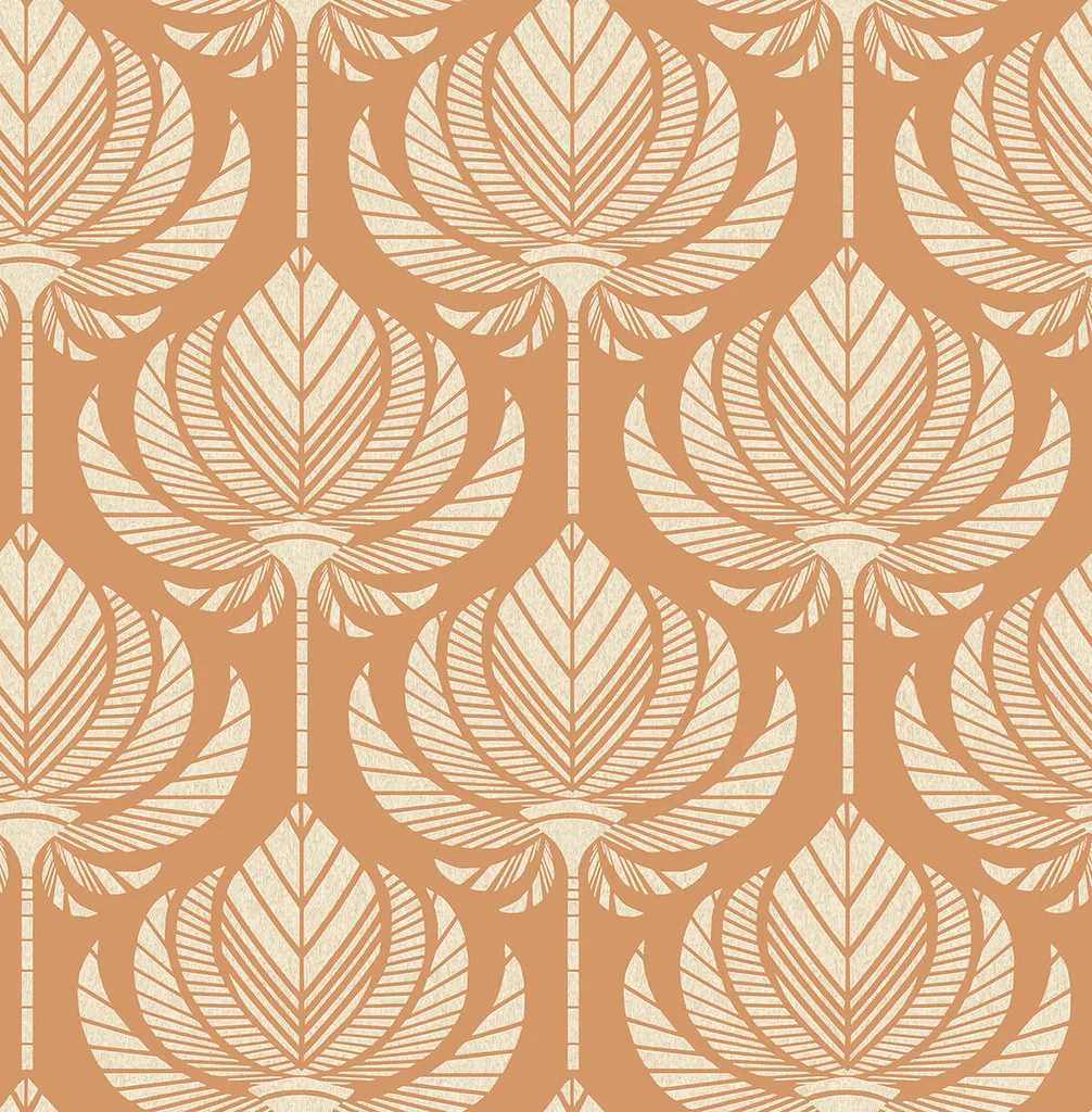 A-Street Prints Palmier wallpaper, color Orange, SKU 4014-26423