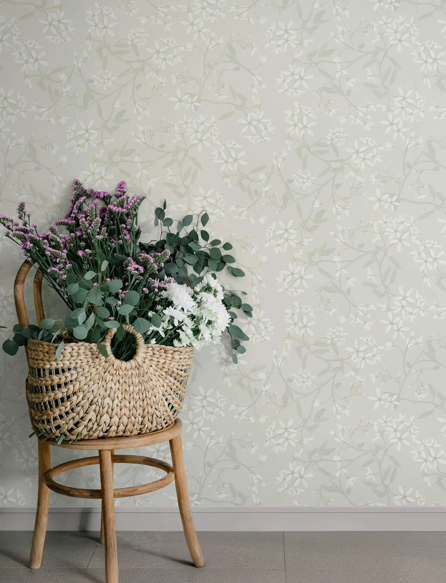 A-Street Prints Paradis wallpaper, color Dove, SKU 4201-20110