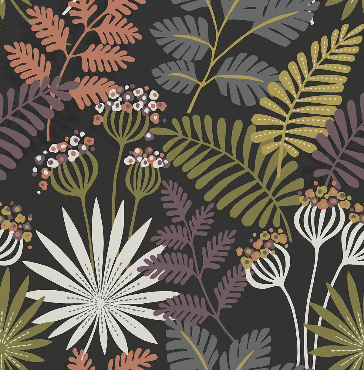 A-Street Prints Praslin wallpaper, color Black, SKU 4014-26447