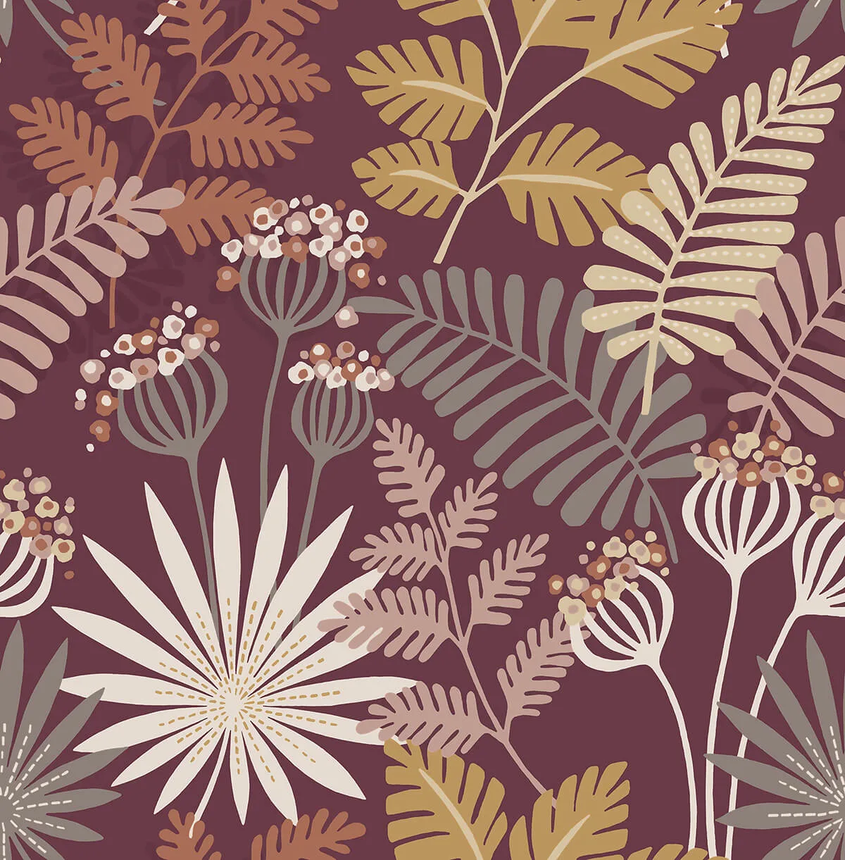 A-Street Prints Praslin wallpaper, color Merlot, SKU 4014-26449