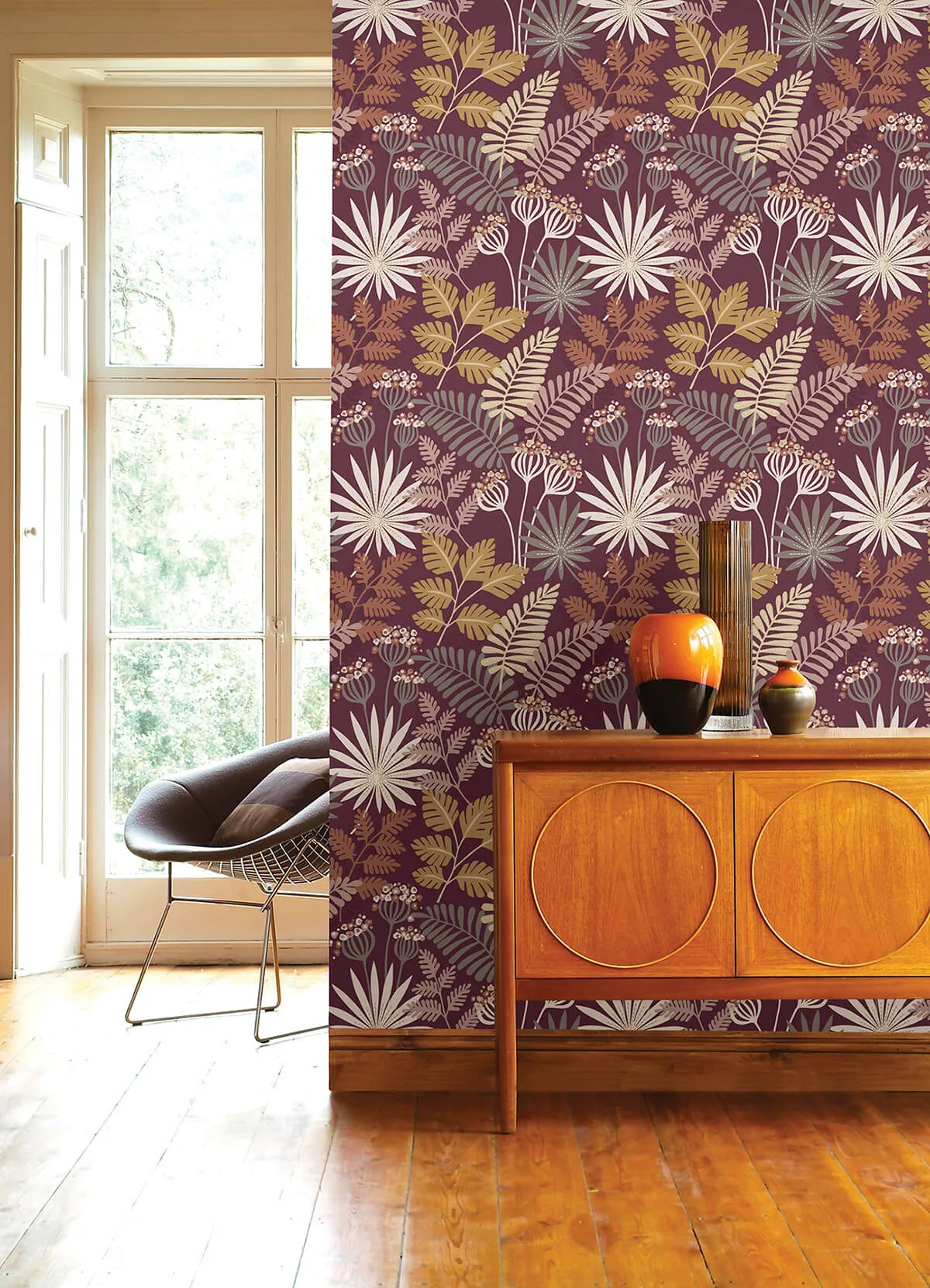 A-Street Prints Praslin wallpaper, color Merlot, SKU 4014-26449