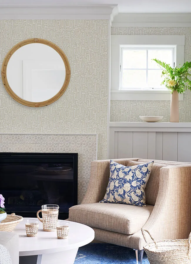 A-Street Prints Ramble wallpaper, color Taupe, SKU 4121-26955