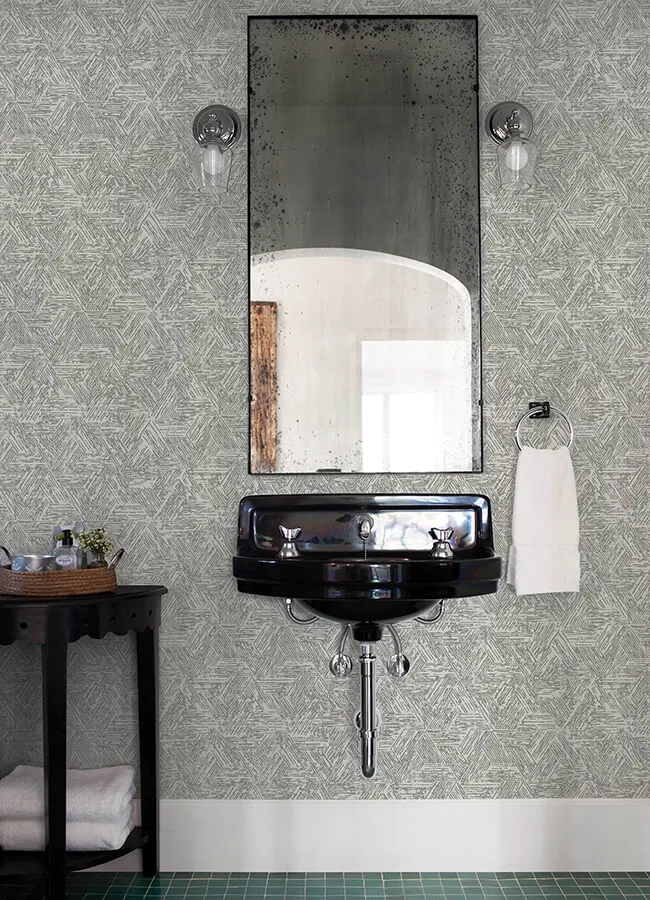 A-Street Prints Retreat wallpaper, color Charcoal, SKU 4122-27031