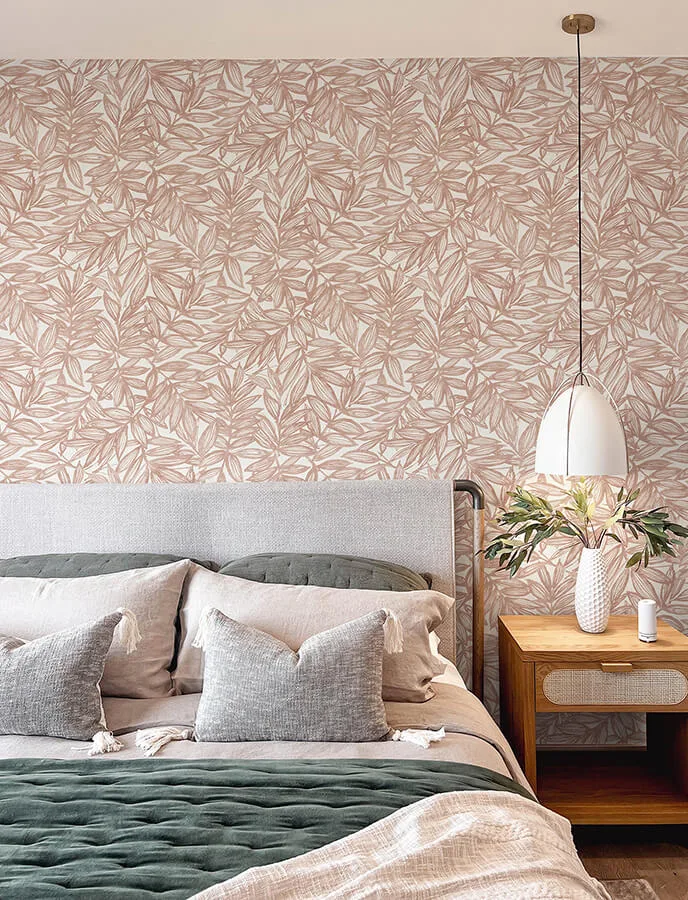 A-Street Prints Rhythmic wallpaper, color Coral, SKU 4146-27232
