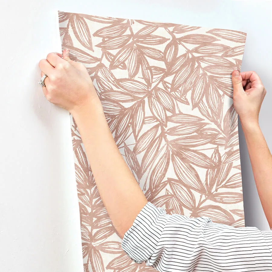 A-Street Prints Rhythmic wallpaper, color Coral, SKU 4146-27232