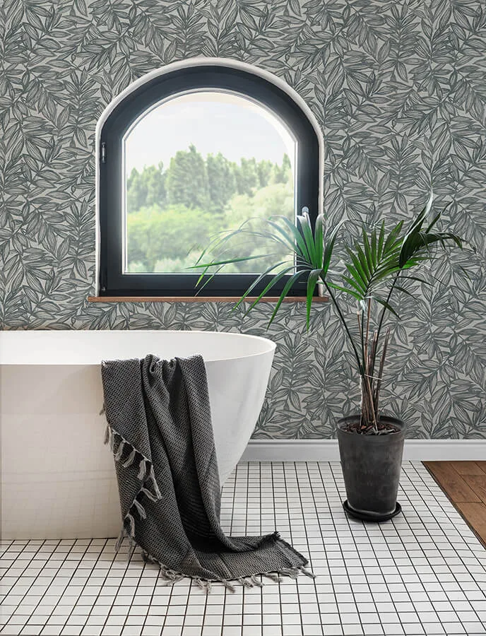 A-Street Prints Rhythmic wallpaper, color Denim, SKU 4146-27230