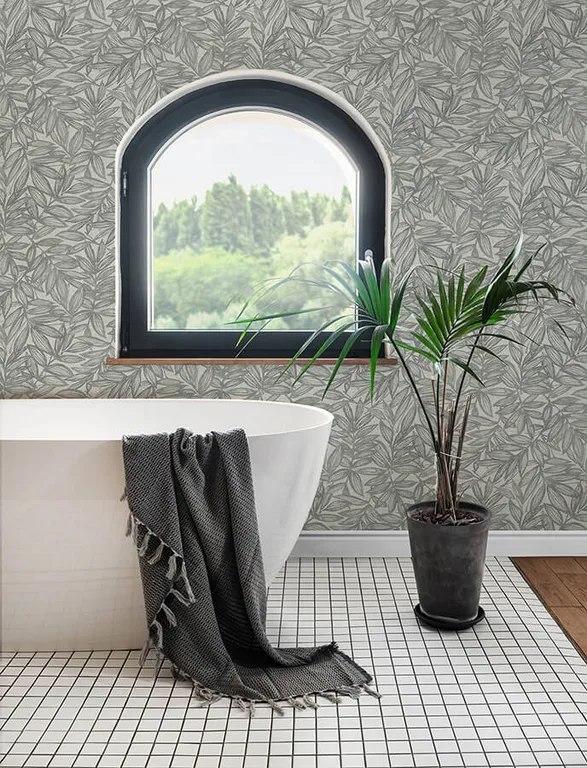 A-Street Prints Rhythmic wallpaper, color Grey, SKU 4146-27234