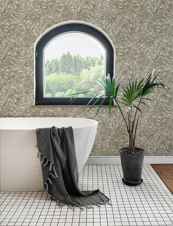 A-Street Prints Rhythmic wallpaper, color Taupe, SKU 4146-27233