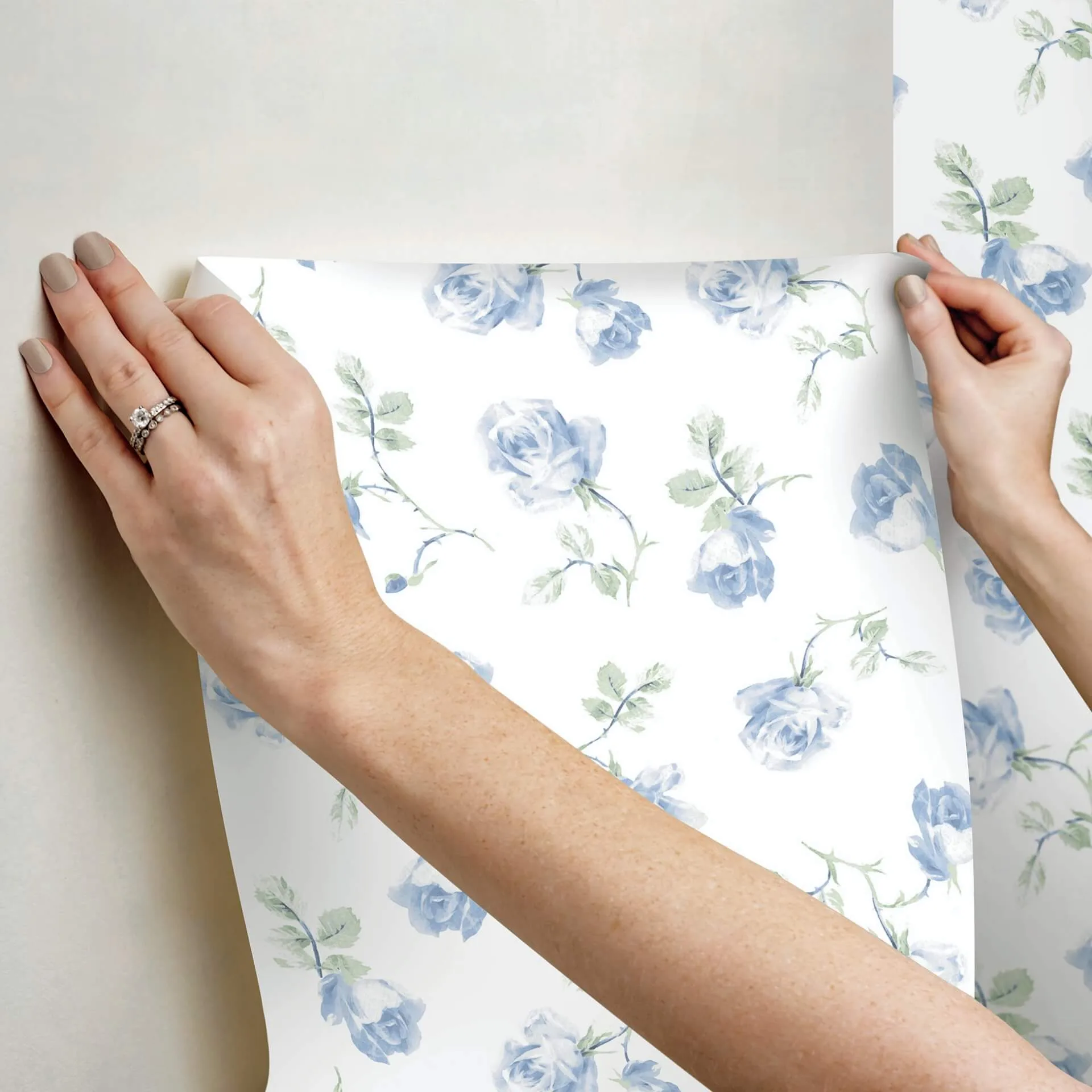 A-Street Prints Ribbon Rosa wallpaper, color French Blue, SKU AST6085