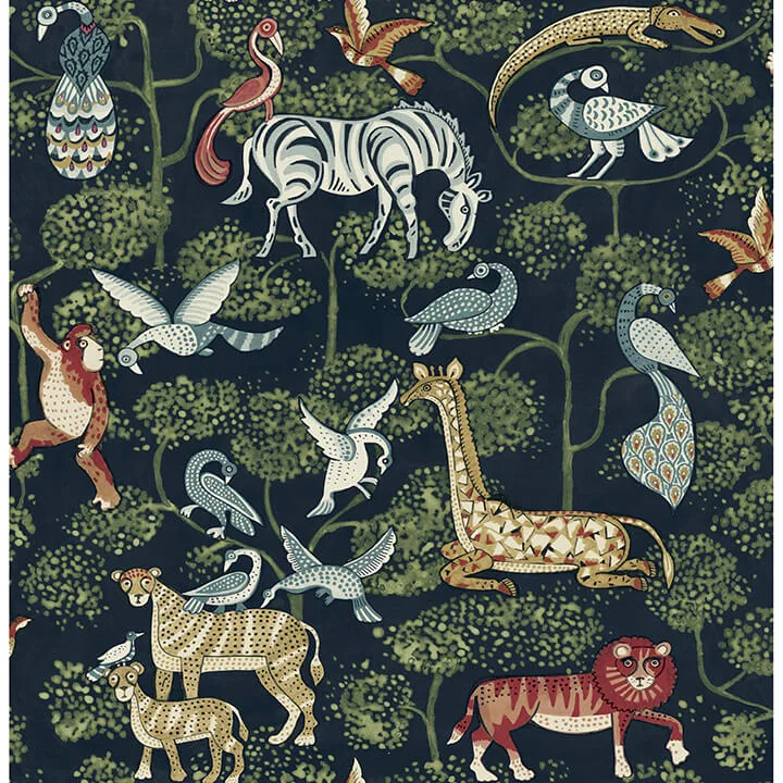 A-Street Prints Rigby wallpaper, color Navy, SKU 4135-27285
